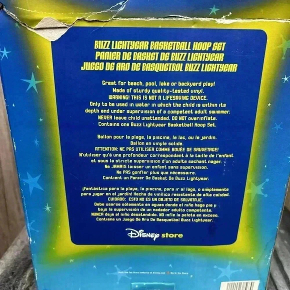 Toy Story Buzz Lightyear Pool Basketball Hoop Set Vtg - Picture 5 of 7